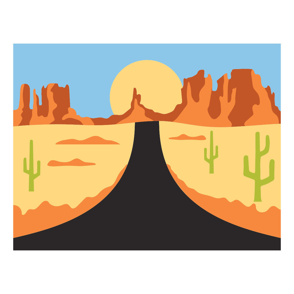 Highway Horizons-Desert Layered Stencils by Mindy Eggen