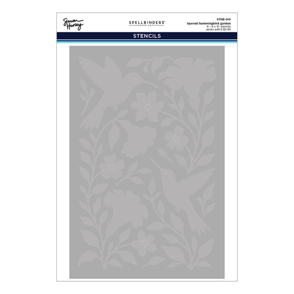Hummingbird Garden 3D Folder and Stencil Bundle by Simon Hurley