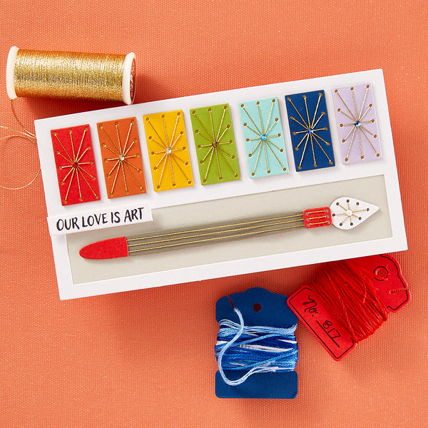 Stitched Colorful Palette - Stitching Die of the Month