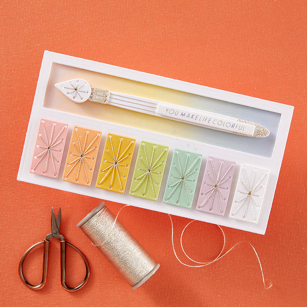 Stitched Colorful Palette - Stitching Die of the Month