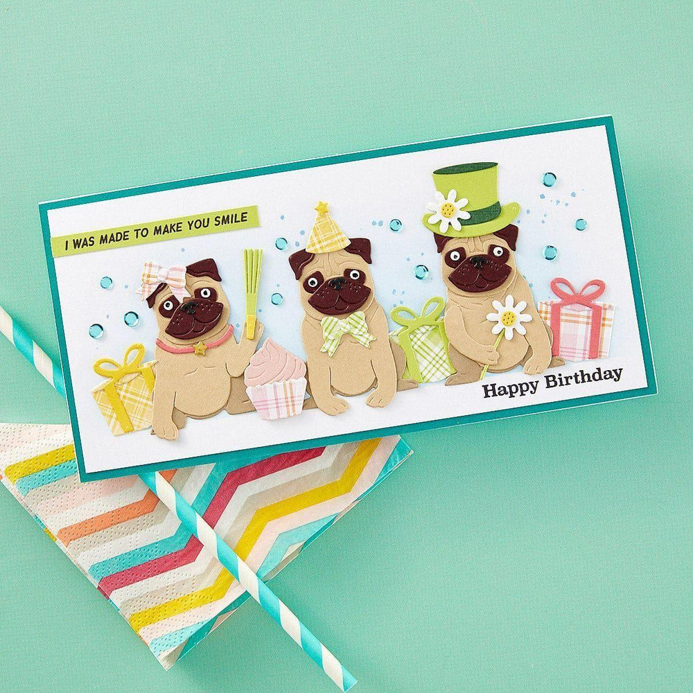 Cats and Pugs Sentiments Clear Stamp Set from the Bibi's Cats and Pugs Collection by Bibi Cameron
