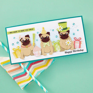 Cats and Pugs Sentiments Clear Stamp Set from the Bibi's Cats and Pugs Collection by Bibi Cameron