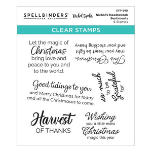 Nichol's Needlework Sentiments Clear Stamp Set from the Nichol's Needlework Collection by Nichol Spohr