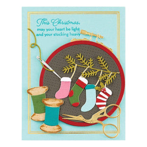 Nichol's Needlework Sentiments Clear Stamp Set from the Nichol's Needlework Collection by Nichol Spohr