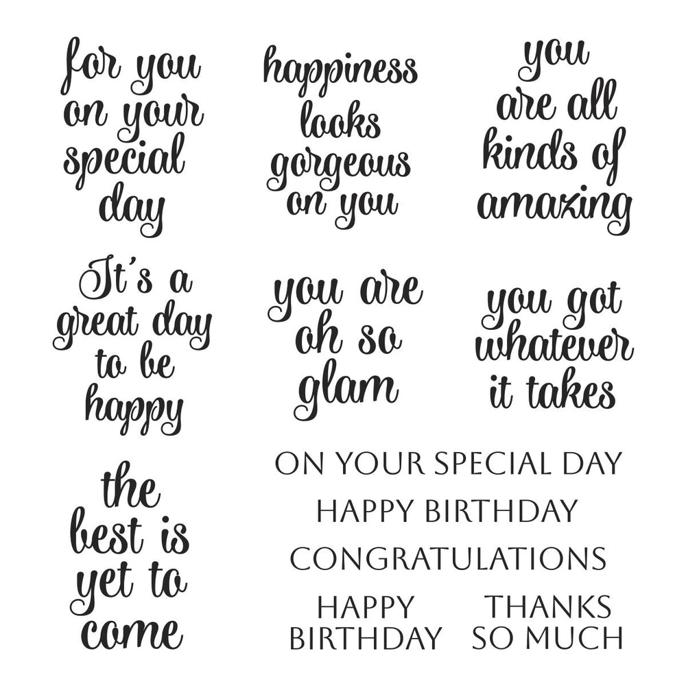 Gorgeous You Sentiments Clear Stamps