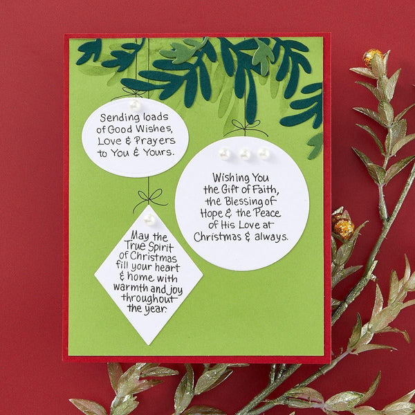 Christmas Blessings Sentiments Clear Stamp Set  by Stampendous