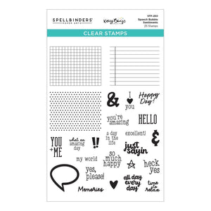 Speech Bubbles Sentiments Clear Stamp Set from the Just Sayin' Collection by Kelly Bangs