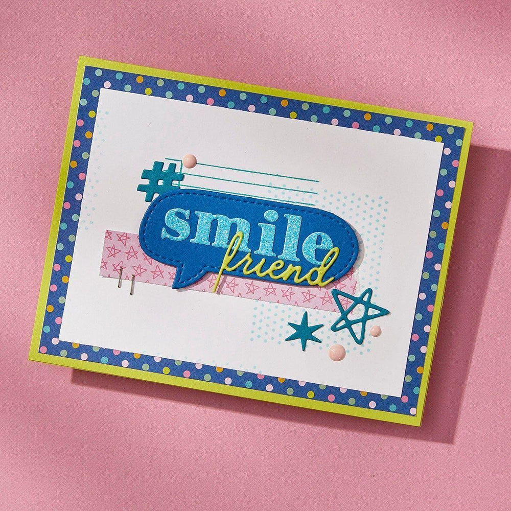 Speech Bubbles Sentiments Clear Stamp Set from the Just Sayin' Collection by Kelly Bangs