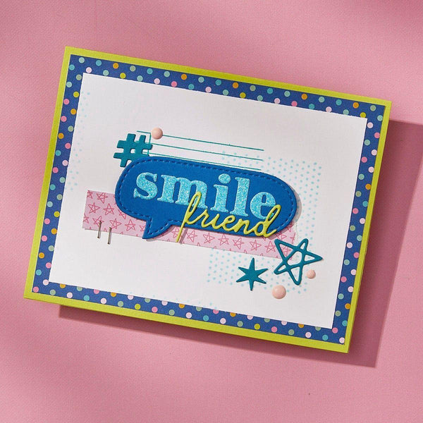 Speech Bubbles Sentiments Clear Stamp Set from the Just Sayin' Collection by Kelly Bangs