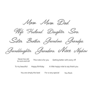 Family Musical Mix Greetings Clear Stamp Set by Bibi Cameron