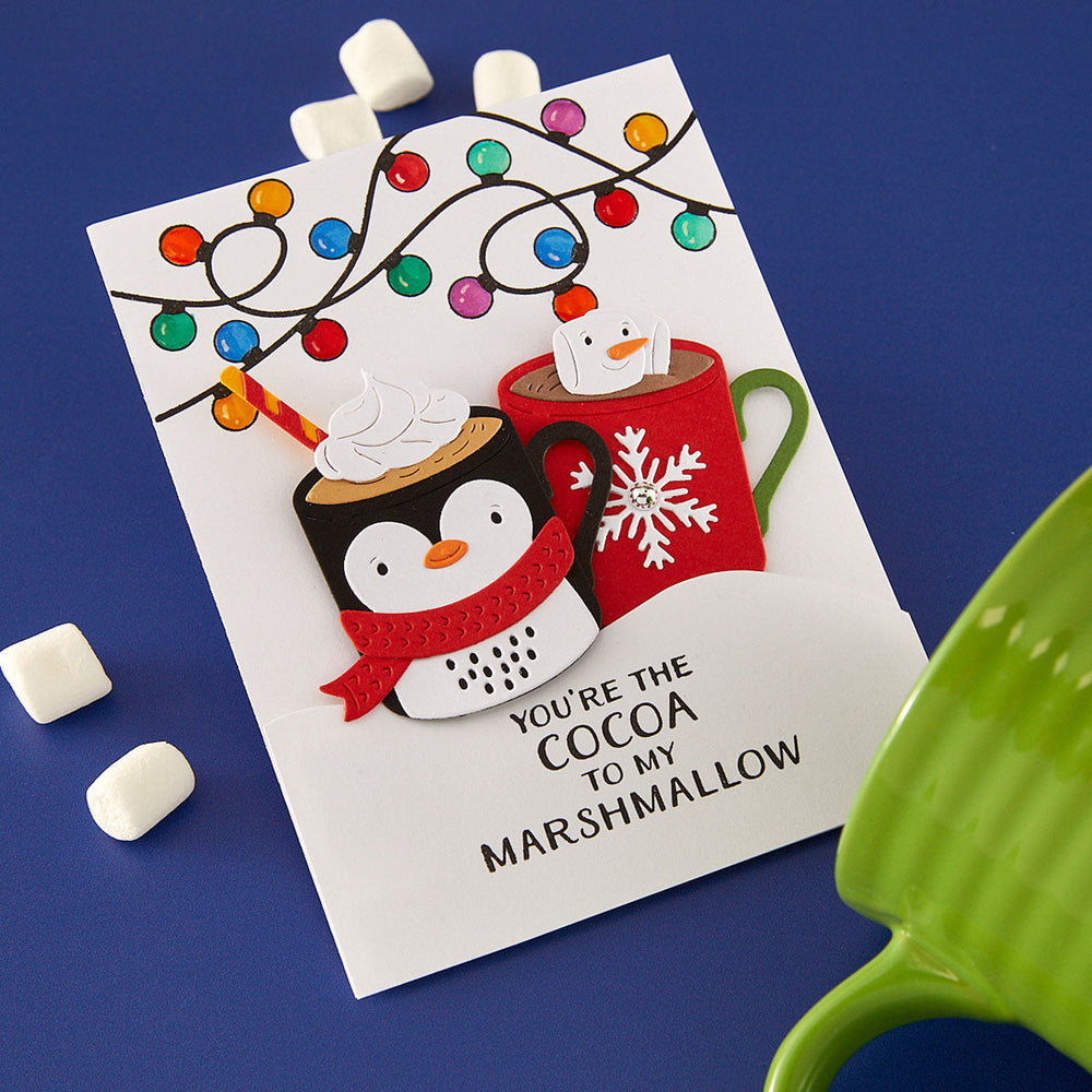Merry Mugs and Kisses Die, Stamp & Stencil Bundle