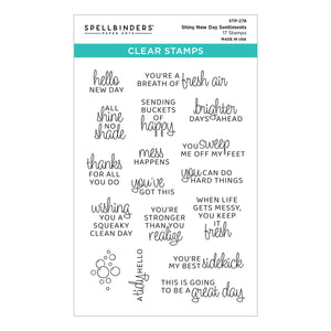 Shiny New Day Sentiments Clear Stamp Set