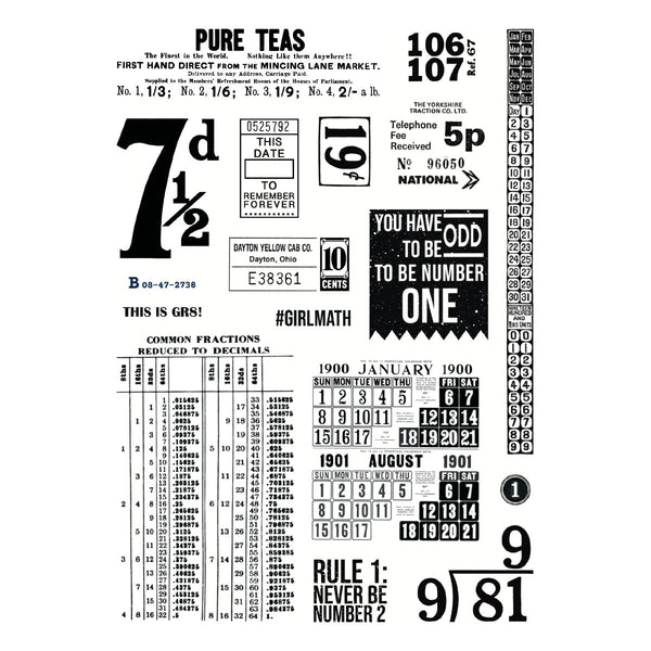 Keepsake Numbers Clear Stamp Set by Esther Glas