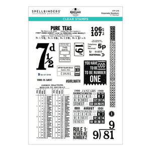Keepsake Numbers Clear Stamp Set by Esther Glas