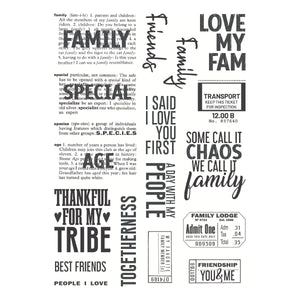 Family & Friends Clear Stamp Set by Esther Glas