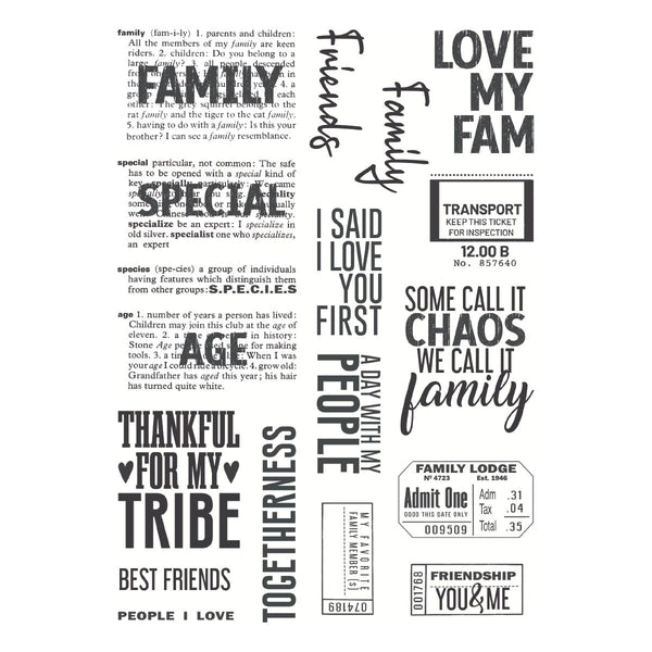 Family & Friends Clear Stamp Set by Esther Glas