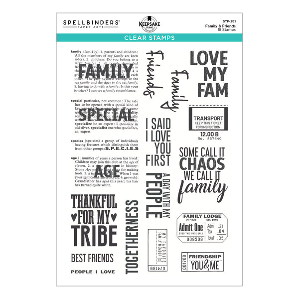 Family & Friends Clear Stamp Set by Esther Glas