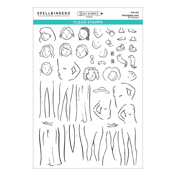 Illustrated Lady Clear Stamp Set by Josh Griffiths Studio