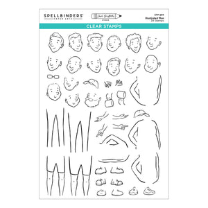 Illustrated Man Clear Stamp Set by Josh Griffiths Studio
