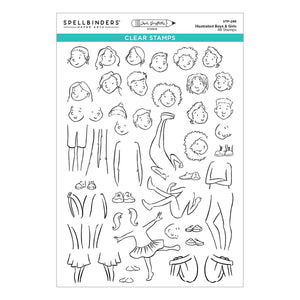 Illustrated Boys & Girls Clear Stamp Set by Josh Griffiths Studio