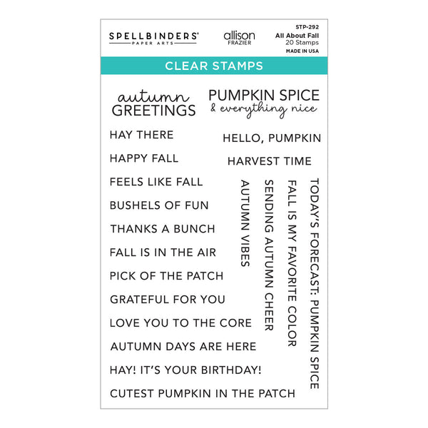 All About Fall Clear Stamp Set by Allison Frazier