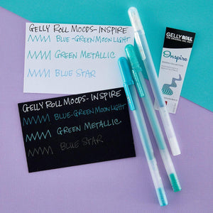 Sakura Gelly Roll Moods - Inspire (Blue Green Moonlight, Green Metallic, Blue Stardust)