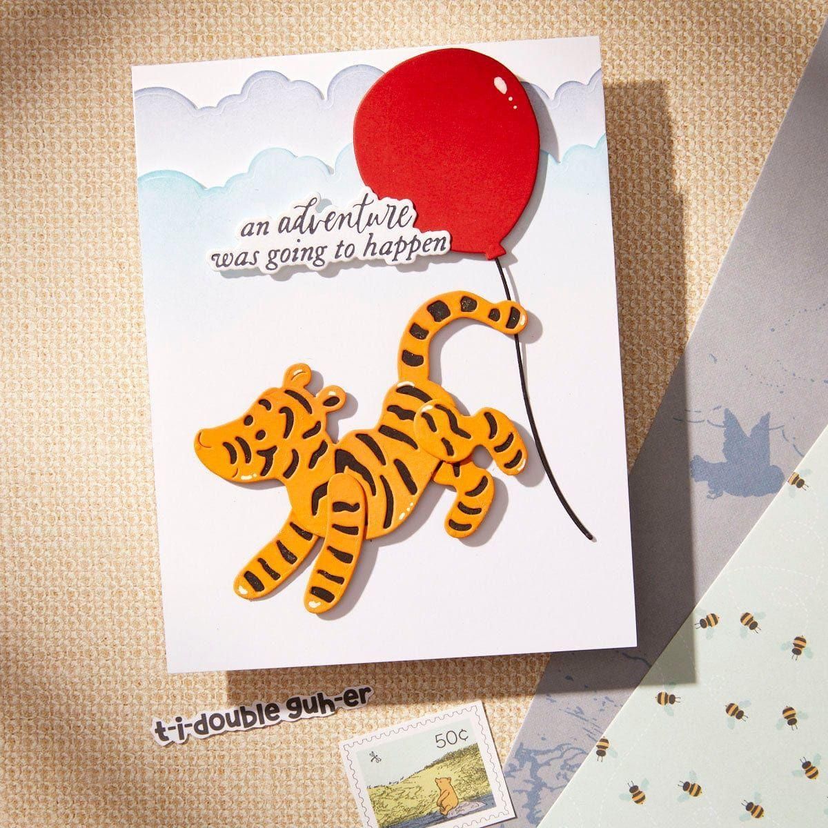 Silly Old Bear Sentiments Press Plate & Die Set in Collaboration with Simple Stories