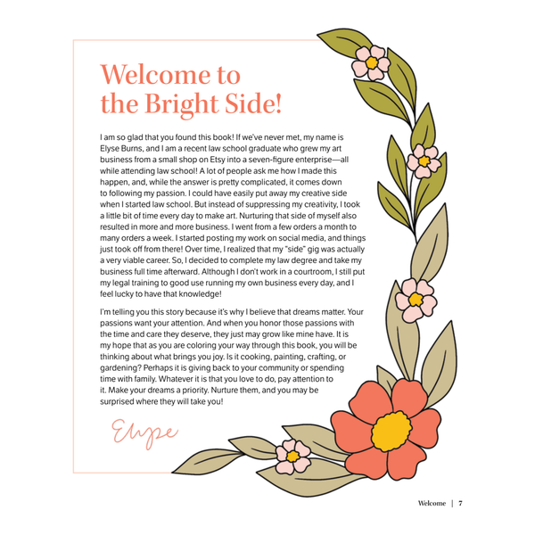 Elyse Breanne Design - On the Bright Side Coloring Book