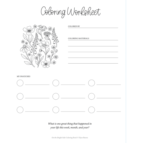 Elyse Breanne Design - On the Bright Side Coloring Book