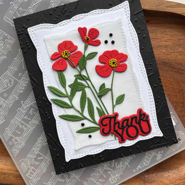 Playful Stitched Panels Etched Dies