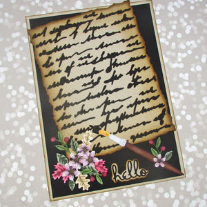 Deckled Edge Script Etched Dies