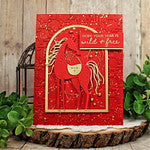 Good Fortune Horse Clear Stamp & Die Set