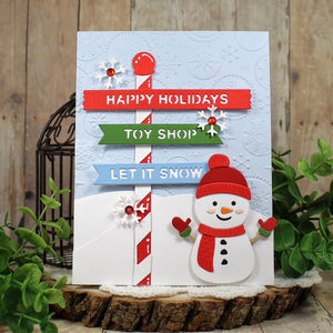 North Pole Sentiments Etched Dies by Simon Hurley