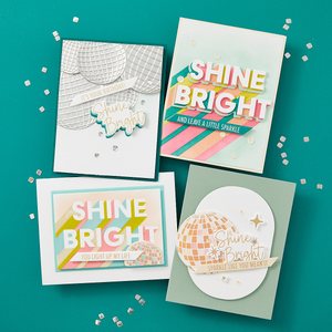 Sparkle On Sentiments Press Plate & Die Set from the Shine Bright Collection by Carissa Wiley