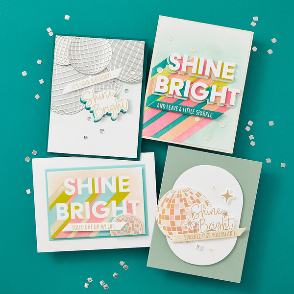Sparkle On Sentiments Press Plate & Die Set from the Shine Bright Collection by Carissa Wiley