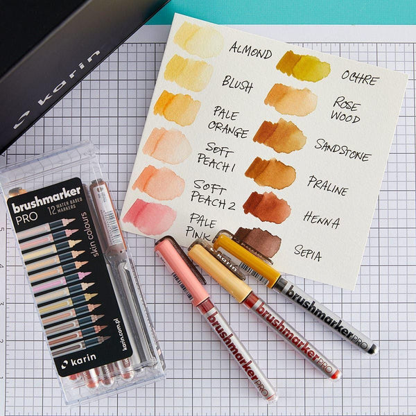 Karin Brushmarker PRO 12pc Skin Colors Set