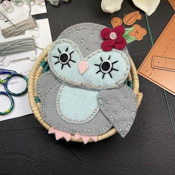 Felt Snowy Owl Etched Dies by Nichol Spohr
