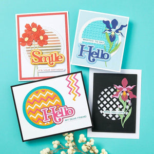 Woven Lattice Texture Etched Dies by Lisa Horton