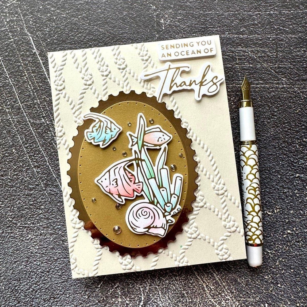 Cast Away 3D Embossing Folder by Dawn Woleslagle