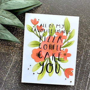 All of My Favorite Things Glimmer Hot Foil Plate from the Glimmer Cardfront Sentiments Collection