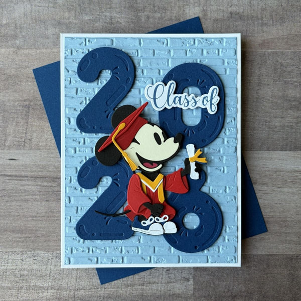 Classic Mouse Graduation Etched Dies