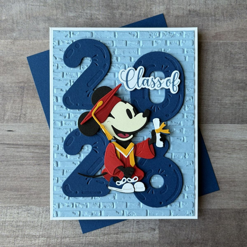 Classic Mouse Graduation Sentiments Press + Foil Plate & Die Set