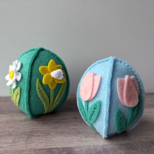 3D Eggs & Flowers Felt Décor Etched Dies by Sandi MacIver