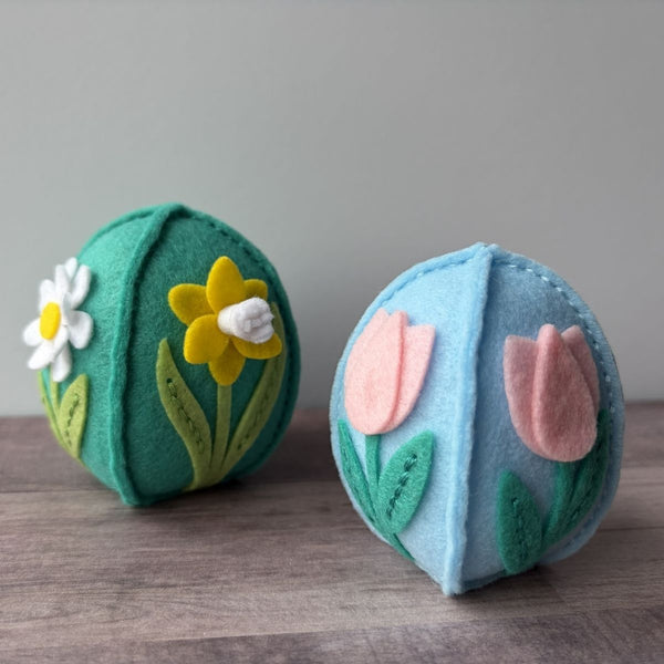 3D Eggs & Flowers Felt Décor Etched Dies by Sandi MacIver