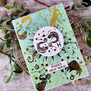 Block Print Pisces Registration Press + Foil Plate