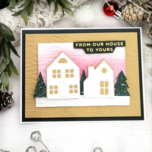 Mantel Village and Decorations Etched Dies Bundle by Simon Hurley