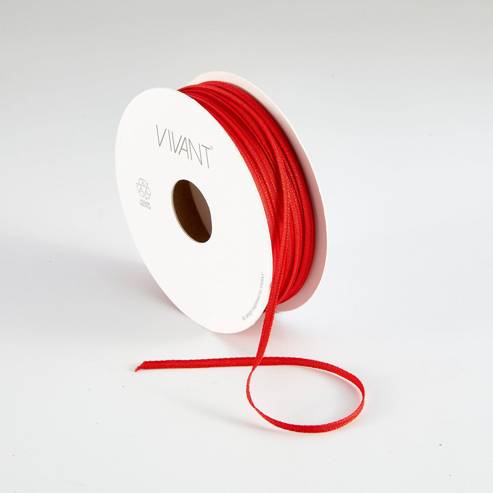 Vivant - Texture Red Narrow Ribbon (21 yards)