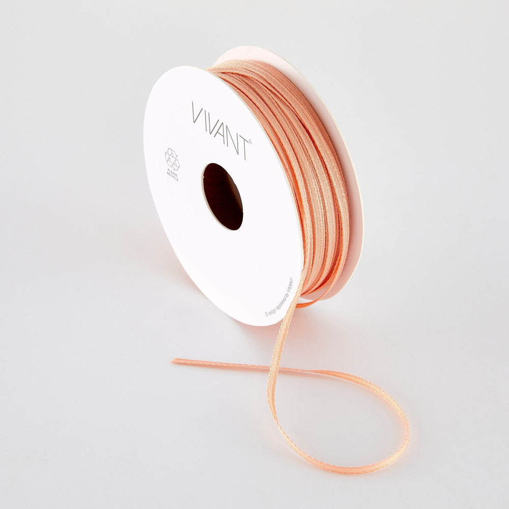 Vivant - Texture Salmon Narrow Ribbon - 21 yards