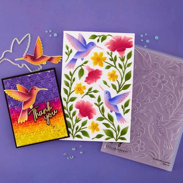 Flowing Florals 3D Embossing Folder and Stencil Bundle by Simon Hurley