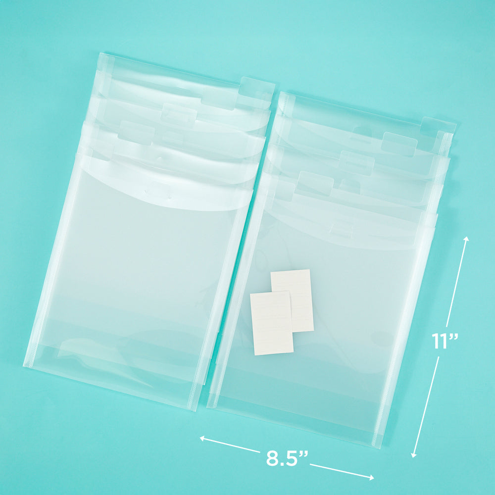 TOO 8.5 x 11" Flip Flap Pocket - 10 Pack